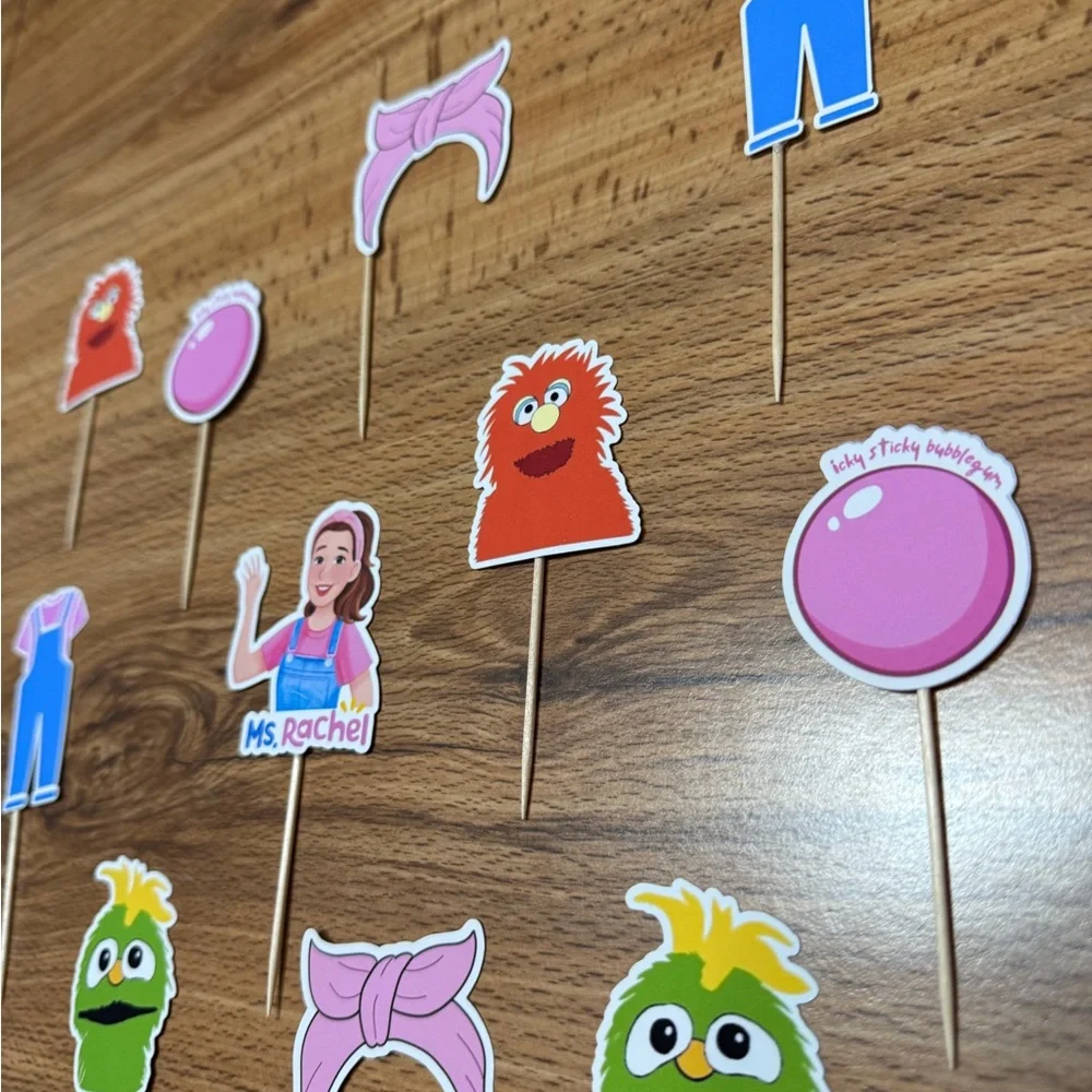 Ms Rachel themed birthday cupcake toppers